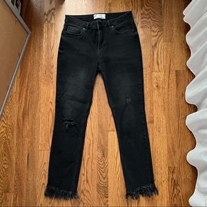 Great Heights Frayed Skinny Jeans - Black